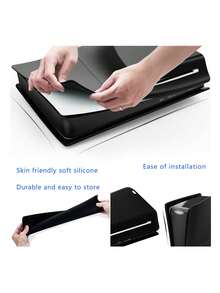 2pcs PlayStation 5 Slim Disc Edition Console Protection Cover Set, Silicone Game Skin Protector, Dustproof Scratch-Resistant Waterproof Soft Silicone Easy To Install And Store, Enhance Gaming Experience - Multicolor - View 5