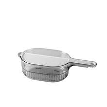 1pc Multi-Function Kitchen Rice Washing Basket, Vegetable Fruit Draining Basket, Household Rice Washing Sieve With Cover - Multicolor - View 6