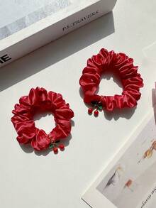 2 件套 Cherry 配饰 红色发圈