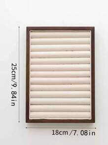 1 Stück Schmuckorganisator Tablett in Walnussholzfarbe, Halter für Halsketten, Ringe und Schmuck, Geschenkbox für Mädchen, Aufbewahrungsbox, Reisegeschenk