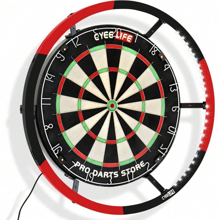 Deluxe Edition Dartboard Lighting System With 2 Colours For Steel Dartboard,360 Degrees 6 Parts Colorful Light - Colorful - View 1