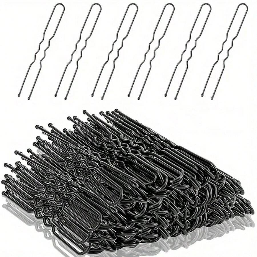 50pcs Simple Metal U-Shaped Hair Clips, Suitable For Women's Hairstyles, Hair Accessories For Women Dancers, Fit All Hair Types
