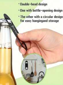 1/5/10pcs Customized Engraved Black Stainless Steel Bottle Opener, Rust-Proof, Suitable For Beer And Wine, Ideal For Parties, Weddings, Birthdays And Holidays, Great For Kitchen, Bar, Restaurant, Outdoor Activities,Wedding Essentials