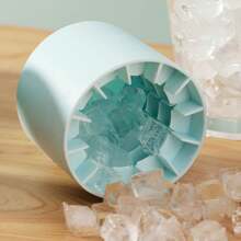 1pc Round Ice Cube Tray, Silicone Mold Holds 60 Ice Cubes, Easy Release Mold For Kitchen Use