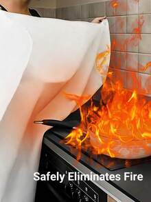 3PCS Emergency Fire Blanket And 2-In-1 Emergency Seat Belt Cutter With Car Keychain Set, Hammer, Mini Fire Hammer, Car Emergency Escape Tool, Home Fiberglass Fire Blanket For Car, Fireplace, Camping, Picnic, Life Saving - Multicolor - View 5