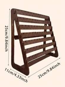 1 Piece Large Capacity Multi-Layer Wooden Jewelry Earring Display Rack, Jewelry Business Accessories Display Stand, Earring Holder - Earring Storage Rack - View 8