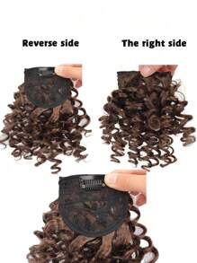 Synthetic Bangs Wig Afro Kinky Curly Wig Extensions For Women Natural Hairpieces Heat Resistant Fiber Clip In Hair