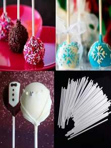 150 peças kit de cake pop, incluindo 50ct de palitos de cake pop de 6 polegadas, 50ct de sacos de presente de doces transparentes, 50ct de laços para cake pop, pirulito, doce duro, chupeta, suporte de bolo de chocolate, decorações de bolo, suporte de cupcake, decoração de bolo, suporte de bolo, decoração de casamento, acessórios de casamento, suporte de bolo de casamento
