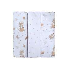 Bublim Petit Flannel Blanket Kit 3 Units Giraffe Panda Bear Rainbow Incomfral 50x80cm - 鏽棕色 - 查看 1