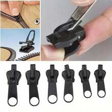 6pcs Universal Instant Zipper Repair Kit - Fix Any Zipper In Seconds, Multiple Sizes Included - Black - View 5