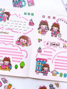 1 Pack Of 20 Sheets Of Around 1000 Pcs Cute Cartoon Decorative Stickers For Scrapbooking And Planners,School Supplies,Back To School