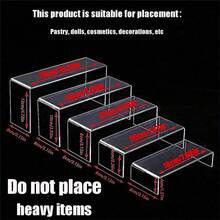1件/3件/4件/5件套装亚克力展示架透明产品支架，纸杯蛋糕架甜品展示透明展示架，糖果棒架，人物亚克力升降展示架，矩形加宽分层展示架，桌面展示架，用于收藏品，甜品展示，小雕像展示和桌面组织，办公室和宿舍配件，家庭收纳用品，房间装饰，厨房，圣诞礼物 - 無色 - 查看 2