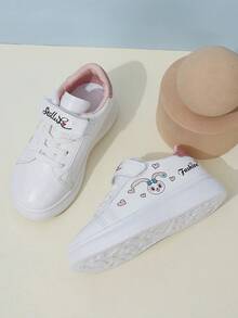 1 Pair Teen Cartoon Rabbit PU Casual Fashion Sports Shoes For Teen, Suitable For Spring & Summer - Pink - View 2