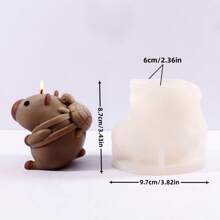 1PC Capybara Series Silicone Mold (Carrying Oyster/Turtle/Bee Bag Design) For DIY Aromatherapy Candles, Plaster Sculptures, Handmade Soaps & Diffuser Stones Crafting