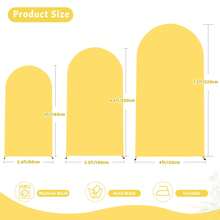 Gold Wedding Arch Cover Spandex Fitted Wedding Arch Stand Covers Round Top Arch Backdrop Cover Summer Birthday Gifts Beach Back To School School Supplies Room Decor - Gold & Black - View 7