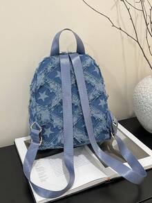 Minimalist Fashion Women Mini Backpack, Versatile Casual Backpack, School Backpack - Blue - View 7