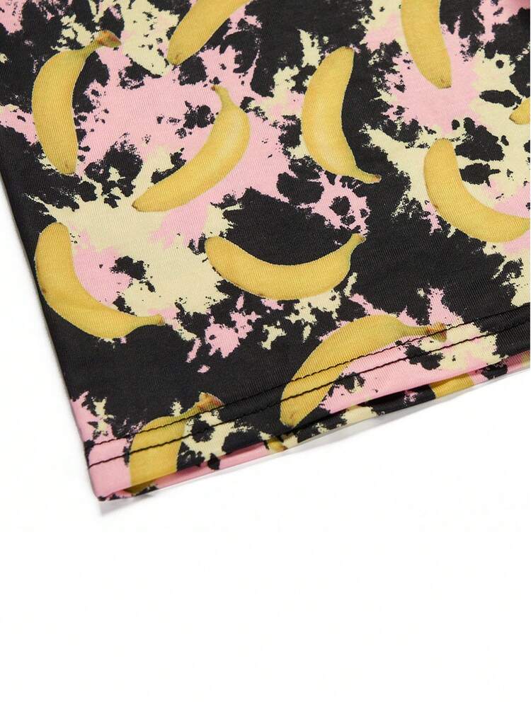 Men's Camo Print Elastic Waist Boxer Briefs - Black - View 4