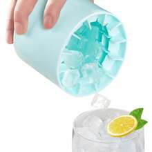 1pc Round Ice Cube Tray, Silicone Mold Holds 60 Ice Cubes, Easy Release Mold For Kitchen Use