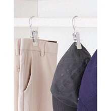 3 pièces de pinces à linge en acier inoxydable, crochets muraux pour buanderie, pinces à linge portables, organisateur de placard
