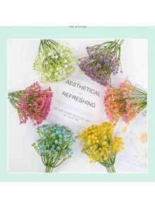 2/10/20/30 /80Pcs Breath Flowers White Gypsophila Bouquets, Real Touch White Fake Flowers UV Resistant Fake White Flowers For Wedding Party Home Decoration,