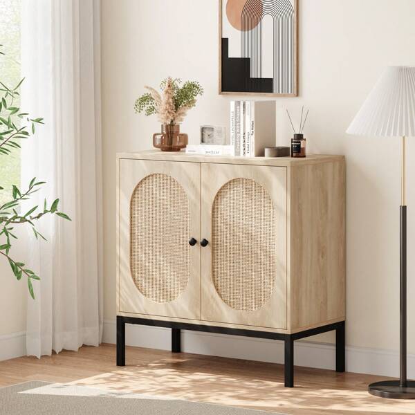 Sideboard Anrichte mit 2 Türen, Buffet Aufbewahrungsschrank Holz, Kommode Beistellschrank, Küchenschrank Standschrank für Wohnzimmer Küche, 80x40x83cm