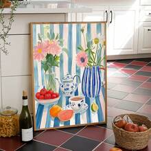 1 件，帆布挂画，带框装饰画，带框，易于悬挂，墙面艺术，海报，现代，厨房墙面艺术，厨房印刷品，食物印刷品，现代厨房装饰，餐厅墙面艺术，时尚厨房装饰，家居装饰，房间装饰 - 彩色 - 查看 2