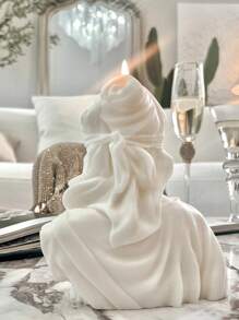 1PC Greek Roman Goddess Of Justice Candle Mold DIY Blinded Girl Bust Gypsum Mould Home Decoration Ornament Epoxy Resin Mold Handicraft Making Casting Molds