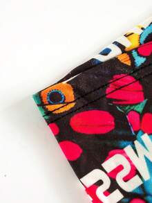 5pcs/Pack Men's Basic Graffiti Printed Seamless Boxer Briefs, Gift Set, Summer Shorts - Multicolor - View 4