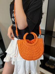 Bohemian Woven Handbag, Fashionable Women's Shoulder Bag, High-Quality Multifunctional Shopping Tote, Suitable For Travel And Vacation, Earthy Tone For Autumn Outfits, Accessory For Casual Daily Use, Fashion Summer Vacation Bag, Beach Essentials Women Bags For Vacation & Holiday, Vacation Essentials, Perfect For Summer, Vacation & Beach