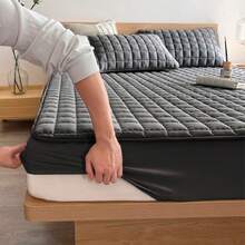 2 In 1 Waterproof Mattress Protector Cover And Fitted Sheet - Negro - Ver 2