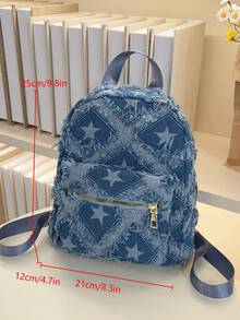 Minimalist Fashion Women Mini Backpack, Versatile Casual Backpack, School Backpack - Blue - View 9