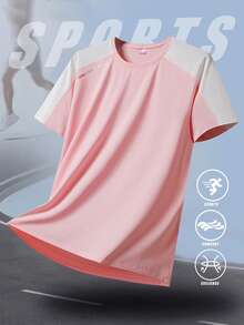 Camisetas para mujer para deportes y actividades al aire libre, ropa de primavera y verano, tops activos, de manga corta, para uso diario y casual, para correr, entrenar, tenis, golf, hockey y equitación, cómodas y holgadas - Púrpura polvoriento - Ver 2