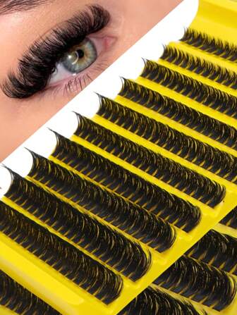 200 Eyelash Clusters 80D Eyelash Lengthening, Bottom Eyelash Volume Eyelash Cluster 200, Single Eyelash Lengthening 8-16mm, Mixed Eyelash Lengthening, DIY D-Curve Eyelash Lengthening At Home, Russian Curl Artificial Eyelashes, Suitable For Beginners, Reusable Eyelash Clusters, Creating A Natural To Dramatic Look, Suitable For Easter, Mother's Day, Back-To-School Season, Birthday Gifts