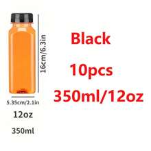 10pcs/2pcs Empty Plastic Juice Bottles With Leak-Proof Caps Clear Water Bottle,Reusable Drink Bulk Containers Easy To Fill Juice Bottling Bottle For Juicing, Smoothie, Milk Homemade Beverages,Suitable For Weddings, Gatherings, And Parties