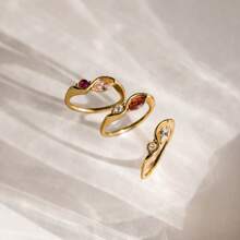 Marquise-Exclusive Birthstone Eternal Vow Ring: Supports Personalized Birthstone Customization, A Light Luxury Jewelry For Proposing To Lovers, Showing Gratitude To Parents, Or Celebrating Friendship With Best Friends. Perfect As A Valentine's Day Heartbeat Gift, Christmas Surprise Box, Or Mother's/Father's Day Treasured Present-Embodies Brilliant Love With Its Unique Marquise-Cut Gemstone.