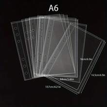 1pc A6/A7/A8/M5 Portable Transparent Loose-Leaf Binder, Photo Storage Bag, Can Be Used As Album, Budget Planner, Journal, Notebook, Office Supplies,School Supplies,Back To School