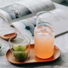 500ml/360ml Small Bedside Water Carafe And Glass Set With Tumbler Glass For Nightstand Bedroom, Heat-Resistant Borosilicate Glass Carafe Set, Juice Milk Water Drinkink Cup Carafes, Clear