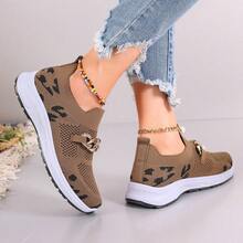 Damen Slip-On Lässige Schuhe, neue atmungsaktive Mesh Oberfläche Sneakers, niedrige Versatile Retro Schuhe für Damen - Khaki - Übersicht 6