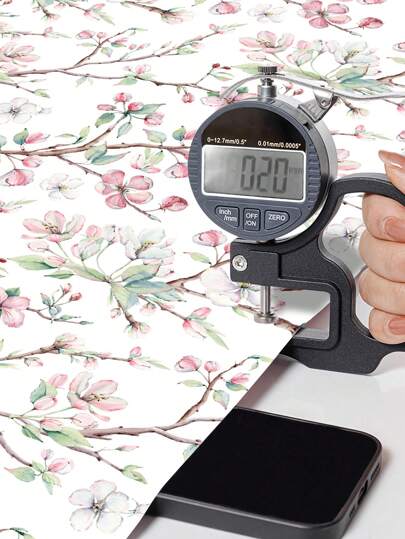 Roll Of Retro Thickened Painted Peach Blossoms, Blossom Branches, Groen Leaves, Home ation, Kitchen Cabinets, Tables, Chairs, Room Backgrounds, Renovation, DIY, Waterproof, Stain Resistant, Easy To Clean, Self Adhesive, Peel Paste Wallpaper, Wand Stickers, Stickers Bathroom Bedroom ation Stuff Living Ho Art Paper view 2