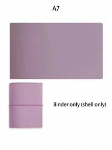 1pc/1 Set A6/A7/A8/M5 Portable Loose-Leaf Binder, Available In Multiple Colors Including Pink, Purple, Gray, PU Leather Planner Notebook, Refillable Pages, Storage Bag, Plan Book, Planning Pages School Supplies, Back To School