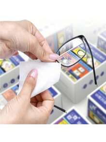 10/50/100/500 piezas Toallitas húmedas para gafas, paños desechables para gafas con función antivaho, que también se pueden usar para limpiar pantallas de teléfonos móviles, cámaras, etc.