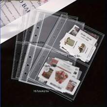 1pc A6/A7/A8/M5 Portable Transparent Loose-Leaf Binder, Photo Storage Bag, Can Be Used As Album, Budget Planner, Journal, Notebook, Office Supplies,School Supplies,Back To School