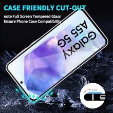 2 pezzi Pellicola protettiva in vetro temperato HD compatibile con Samsung Galaxy A Series (A55, A54, A56, A34, A35, A36, A13, A53) 5G - Resistente a graffi e urti, facile installazione, impermeabile, antiurto, anti-caduta, anti-graffio, anti-impronta digitale, copertura completa