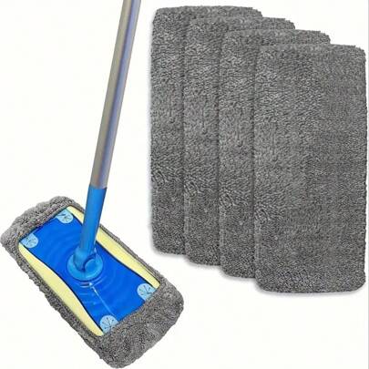 [12/6/3/2/1 Pc/Set] Thick Reusable Mop Replacement Pads, Flat Floor Mop Cloth, Washable Mop Refill Pads With High Absorbency And Absorbency, Versatile Wet & Dry Use, Easy Cleaning, Cleaning Supplies, Christmas Supplies, Household Cleaning, Dorm Deep Cleaning Essentials, Home Decoration, Christmas Gifts, Home Gifts, Room Decoration