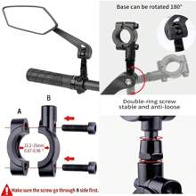 2 pièces Miroir rétroviseur pliant pour vélo de montagne, vélo de route. Miroir plat HD pour automobile. Accessoires de conduite.