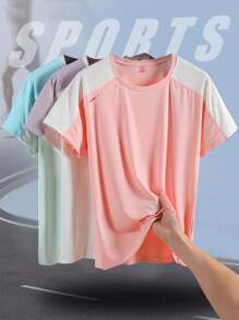 Sports&Outdoor T-Shirts Women Outdoor Apparel Spring And Summer Clothing Active Tops Short Sleeve Daily&Casusl Running&Workout Comfortable Loose Tennis & Golf Hockey Equestrian