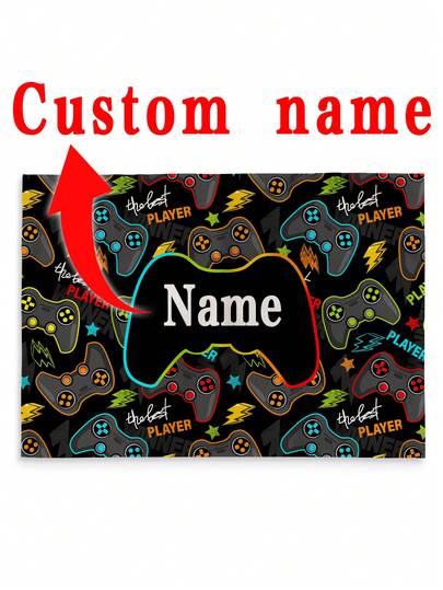 1 Tovaglietta personalizzata con stampa di console da gioco, adatta per compleanni, San Valentino, coppie, viaggi, Ringraziamento, Natale, Capodanno, Ognissanti, animali domestici, anniversari e altre occasioni, utilizzabile in cucina, sala da pranzo e per la decorazione della casa tutto l'anno