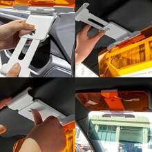 Car Sun Visor With Movable Lens, Infinitely Foldable, Reducing Glare In Day And Night, Car Sun Shade, UV Protection, Anti-Glare Driving Eye Shade Set