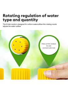1PC Multi-Nozzle Adjustable High Flow Spray Head For Home Garden, Agricultural Use, PP Material Gardening Sprinkler For Flowers, Farms, Lawns, Vegetables Irrigation