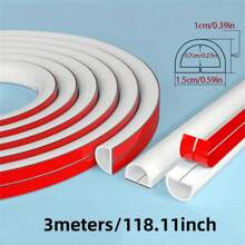 1 pezzo Striscia decorativa morbida e compatta per gestione cavi nascosti, larga 1,5 cm, linea trasparente, antiscivolo, di lunghezza 100 cm, 300 cm o 500 cm